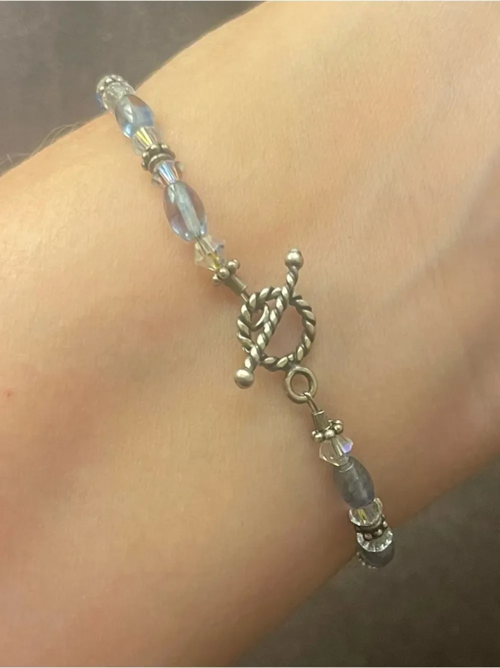 Blue Crystal Beaded Bracelet - Women Jewelry